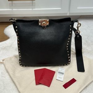 Valentino Garavani Rockstud Crossbody Black Bag with Tag